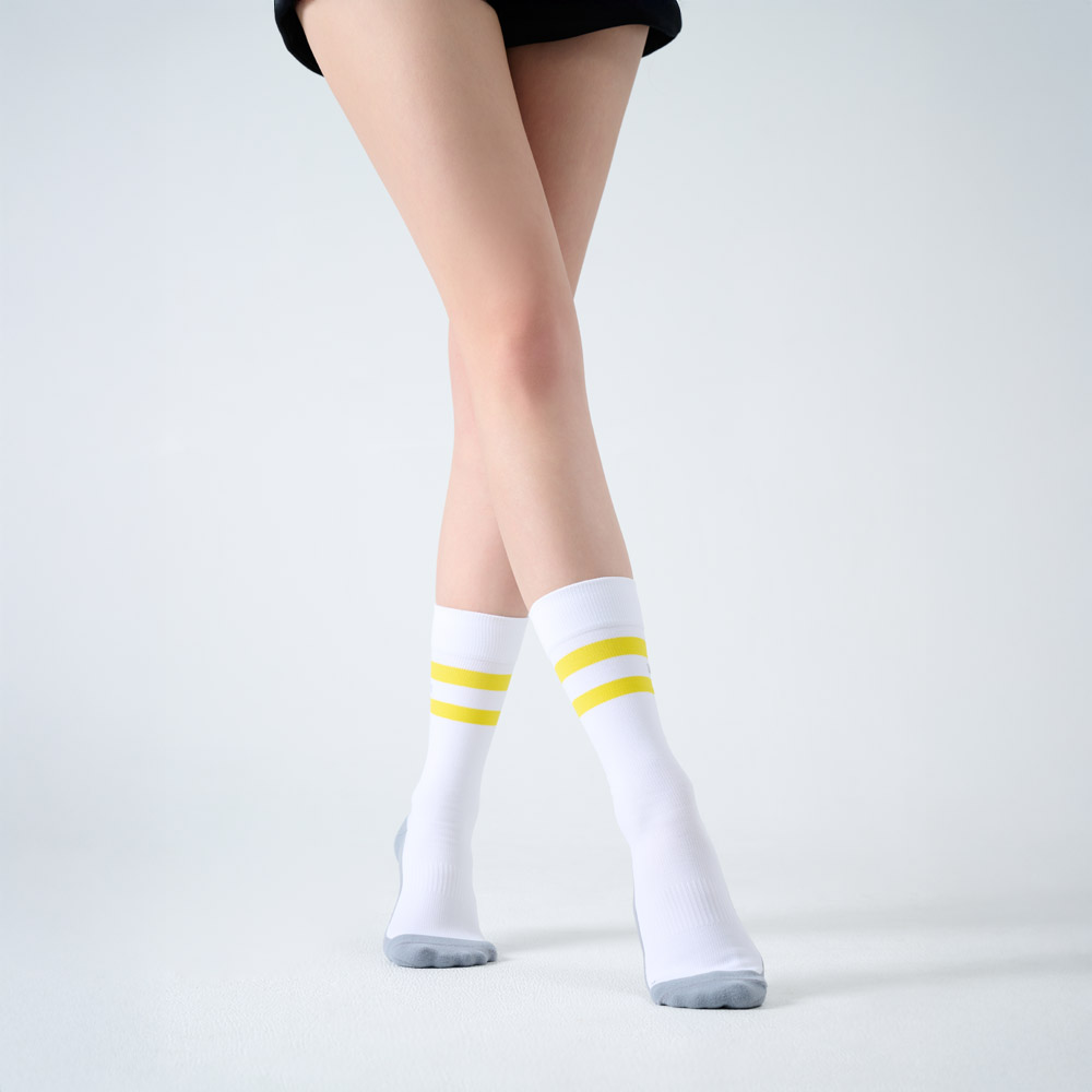 【LUCAS&LOUIS】AI鍺-全效壓力疏導襪/標準款/健身、久站、櫃姐、醫護/100%台灣製造 (亮麗白)